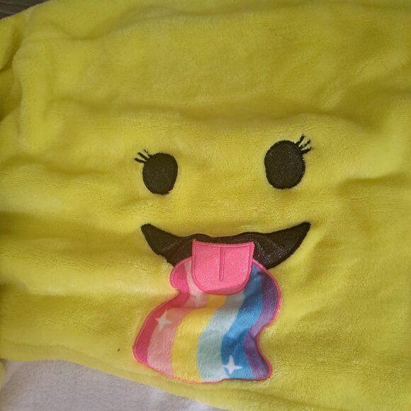 TWEEN GIRL JUSTICE Sleep sack fleece selfie emojis hooded slip in slumber party - Picture 4 of 6